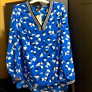 Alfani 2x plus size blue blouse